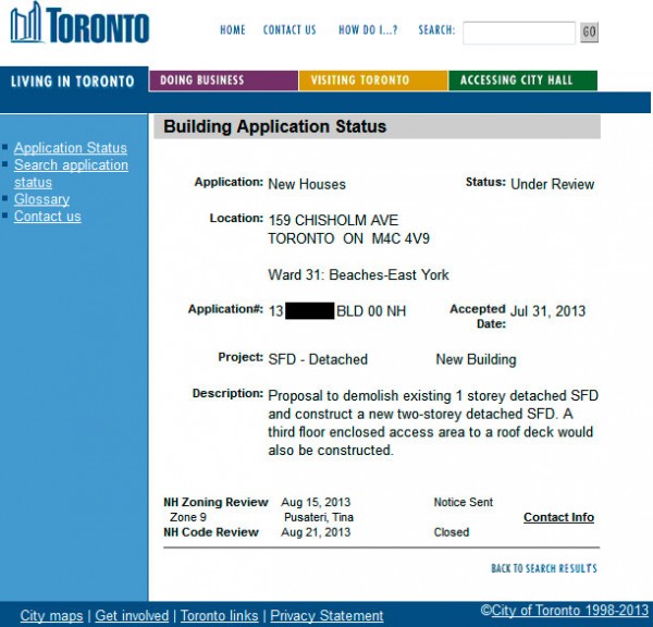 Building Permit Status 2013-10-16