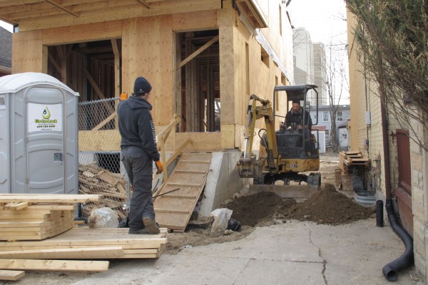 Digging for Sanitary Connection